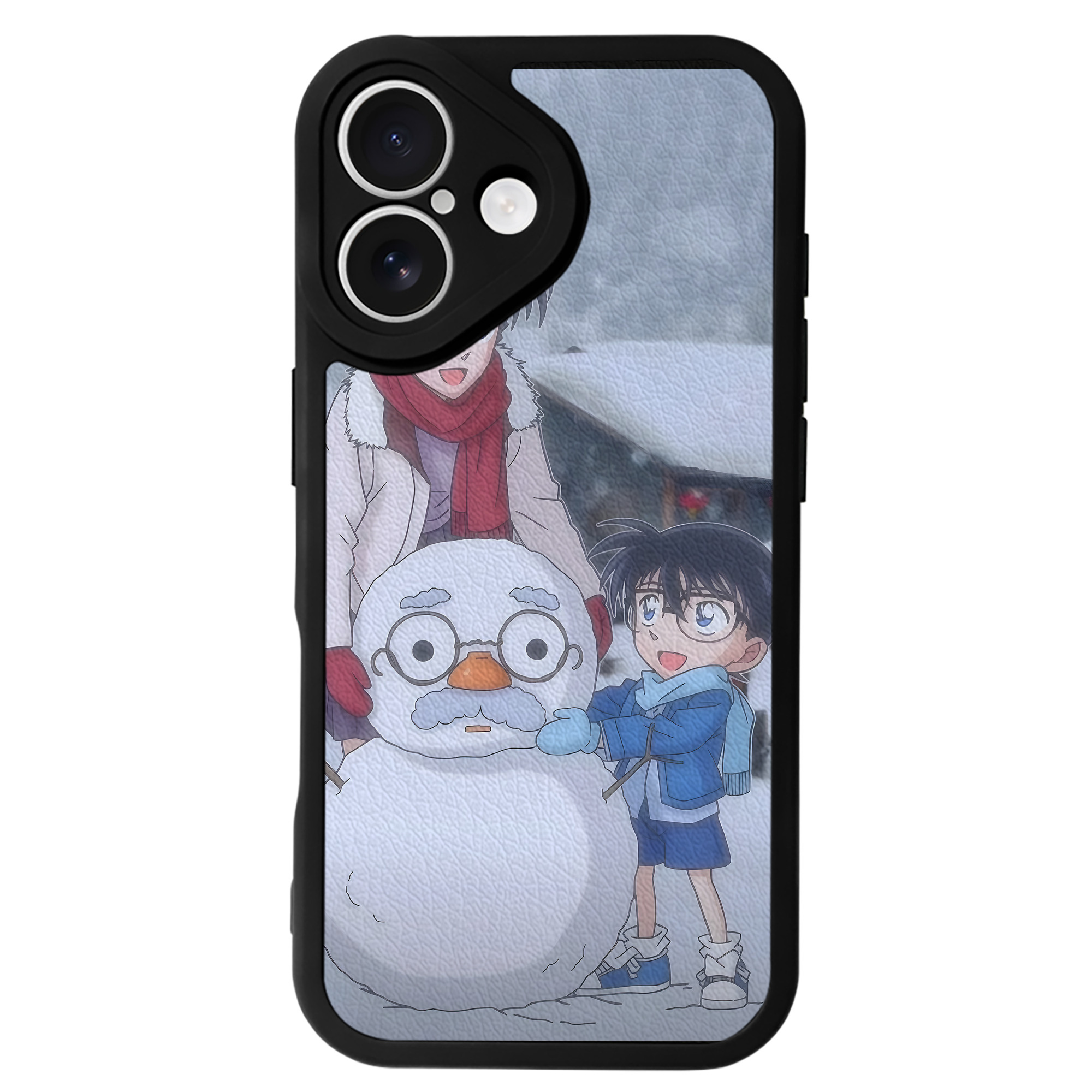 （画像用） 名探偵コナン Detective Conan 【iPhone 16シリーズ対応】シリコンスマホケース（レザー調） 材質：シリコン